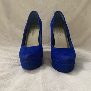Jessica Simpson Royal Blue Suede Heels